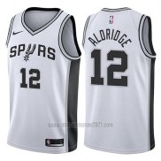 Camiseta San Antonio Spurs LaMarcus Aldridge #12 2017-18 Blanco