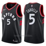 Camiseta Toronto Raptors Bruno Caboclo #5 Statement 2017-18 Negro