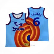 Camiseta Tune Squad Lebron James #6 Azul