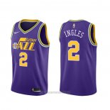 Camiseta Utah Jazz Joe Ingles #2 Hardwood Classics Violeta