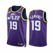 Camiseta Utah Jazz Luka Samanic #19 Classic 2023-24 Violeta