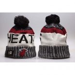 Gorro Beanie Miami Heat Blanco Negro