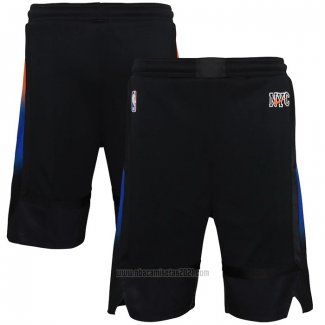 Pantalone New York Knicks Ciudad 2020-21 Negro