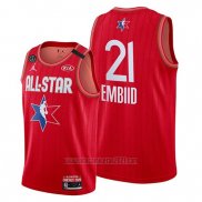 Camiseta All Star 2020 Philadelphia 76ers Joel Embiid #21 Rojo