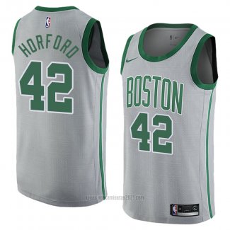 Camiseta Boston Celtics Al Horford #42 Ciudad 2018 Gris