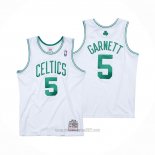 Camiseta Boston Celtics Kevin Garnett #5 Mitchell & Ness 2007-08 Blanco