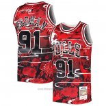 Camiseta Chicago Bulls Dennis Rodman #91 Mitchell & Ness Lunar New Year Rojo