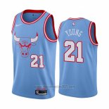 Camiseta Chicago Bulls Thaddeus Young #21 Ciudad Azul