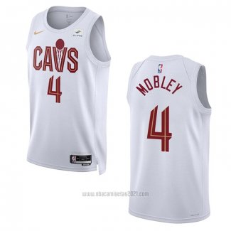 Camiseta Cleveland Cavaliers Evan Mobley #4 Association 2022-23 Blanco