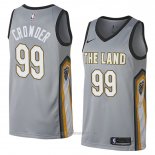 Camiseta Cleveland Cavaliers Jae Crowder #99 Ciudad 2018 Gris