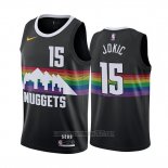 Camiseta Denver Nuggets Nikola Jokic #15 Ciudad Negro