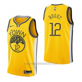 Camiseta Golden State Warriors Andrew Bogut #12 Earned 2018-19 Amarillo