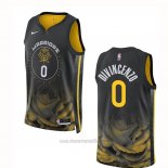 Camiseta Golden State Warriors Donte Divincenzo #0 Ciudad 2022-23 Negro