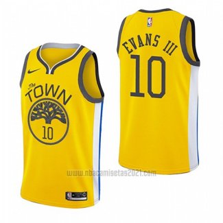 Camiseta Golden State Warriors Jacob Evans III #10 Earned 2018-19 Amarillo