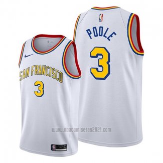 Camiseta Golden State Warriors Jordan Poole #3 Classic Edition Blanco