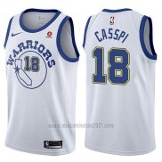 Camiseta Golden State Warriors Omri Casspi #18 Hardwood Classic 2017-18 Blanco