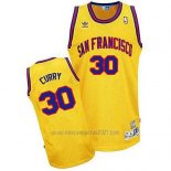 Camiseta Golden State Warriors Stephen Curry #30 Retro Amarillo2