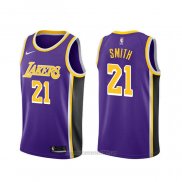 Camiseta Los Angeles Lakers J.r. Smith #21 Statement 2020 Violeta