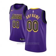 Camiseta Los Angeles Lakers Personalizada Ciudad 2018-19 Violeta