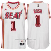 Camiseta Miami Heat Chris Bosh #1 Retro Blanco