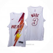 Camiseta Miami Heat Dwyane Wade #3 Fashion Royalty Blanco