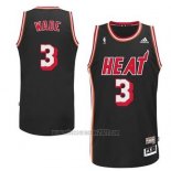 Camiseta Miami Heat Dwyane Wade #3 Retro Negro