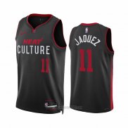 Camiseta Miami Heat Jaime Jaquez JR. #11 Ciudad 2023-24 Negro