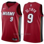 Camiseta Miami Heat Kelly Olynyk #9 Statement 2017-18 Rojo