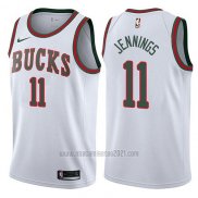 Camiseta Milwaukee Bucks Brandon Jennings #11 Classic 2017-18 Blanco