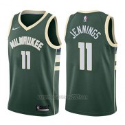 Camiseta Milwaukee Bucks Brandon Jennings #11 Icon 2017-18 Verde