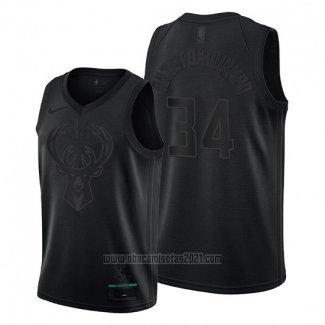 Camiseta Milwaukee Bucks Giannis Antetokounmpo #34 MVP 2019 Negro