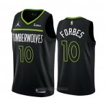 Camiseta Minnesota Timberwolves Bryn Forbes #10 Statement 2022-23 Negro