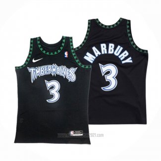 Camiseta Minnesota Timberwolves Stephen Marbury #3 Classic Negro