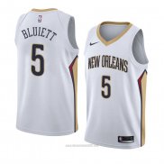 Camiseta New Orleans Pelicans Trevon Bluiett #5 Association 2017-18 Blanco