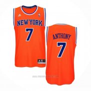 Camiseta New York Knicks Carmelo Anthony #7 Naranja