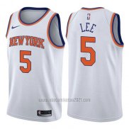 Camiseta New York Knicks Courtney Lee #5 Association 2017-18 Blanco