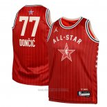 Camiseta Nino All Star 2024 Dallas Mavericks Luka Doncic #77 Rojo