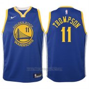 Camiseta Nino Golden State Warriors Klay Thompson #11 2017-18 Azul