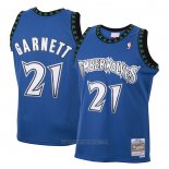 Camiseta Nino Minnesota Timberwolves Kevin Garnett #21 Hardwood Classics Throwback 2003-04 Azul