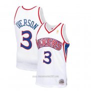 Camiseta Nino Philadelphia 76ers Allen Iverson #3 Mitchell & Ness 1996-97 Blanco