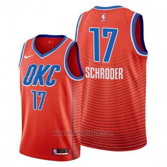 Camiseta Oklahoma City Thunder Dennis Schroder #17 Statement Naranja