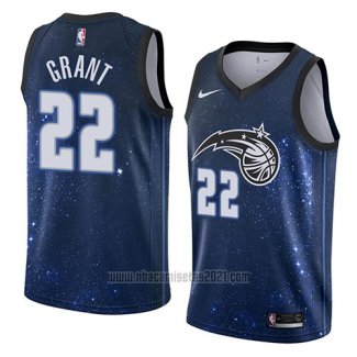 Camiseta Orlando Magic Jerian Grant #22 Ciudad 2018 Azul