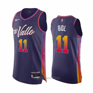 Camiseta Phoenix Suns Bol Bol #11 Ciudad Autentico 2023-24 Violeta