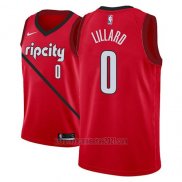 Camiseta Portland Trail Blazers Damian Lillard #0 Earned 2018-19 Rojo