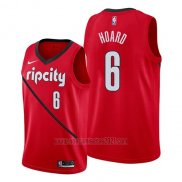 Camiseta Portland Trail Blazers Jaylen Hoard #6 Earned 2019 Rojo