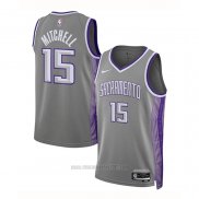 Camiseta Sacramento Kings Davion Mitchell #15 Ciudad 2022-23 Gris