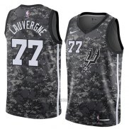 Camiseta San Antonio Spurs Joffrey Lauvergne #77 Ciudad 2018 Gris