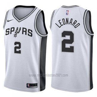 Camiseta San Antonio Spurs Kawhi Leonard #2 2017-18 Blanco