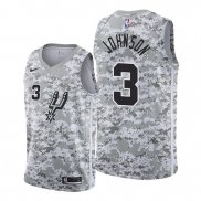 Camiseta San Antonio Spurs Keldon Johnson #3 Earned 2019-20 Camuflaje