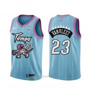 Camiseta Toronto Raptors Fred Vanvleet #23 Ciudad 2020-21 Rosa Azul